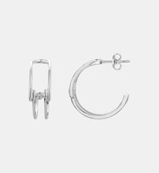 Boucles d'oreilles Délicate entrevue en Argent La Garçonne Diamant