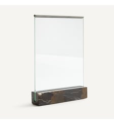 Cadre photo en verre et marbre, largeur 22 cm AM.PM