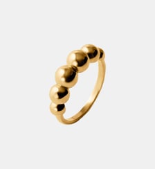 Bague en argent 925 plaquée en or jaune 18K avec motif de cadran Aristocrazy