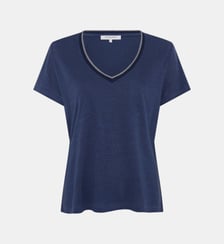 T-shirt V en lin à lurex - MIRANA Gerard Darel