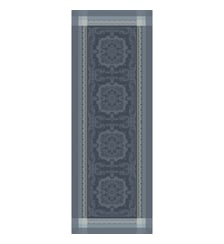 Chemin de table pur coton antitache motif jacquard gris Fontainebleau gris Garnier Thiebaut