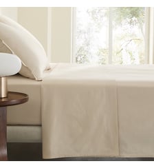 Drap plat en percale de coton lavé 120 fils AM.PM