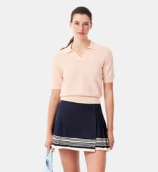 Polo maille col ouvert badge regular fit Lacoste