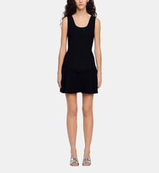 Robe courte en maille à volant Sandro