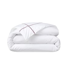 Housse de couette en percale de coton bleu, Athéna Yves Delorme