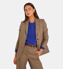 Veste Taupe Foncé À Col Tailleur Peyton Maison 123