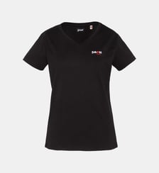 T-shirt col V avec broderie cur Schott