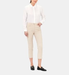 Pantacourt mason - Motif uni - Coupe slim Caroll