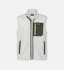 Sweatshirt zippé sans manche en sherpa Schott