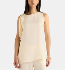 Top lobo en viscose cady couleur uni Momonì