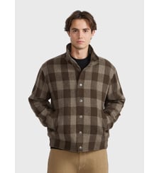 blouson à carreaux col montant Agnès b.