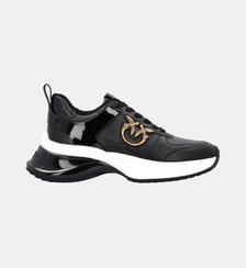 Sneakers ariel effet cuir avec détails finition miroir Pinko