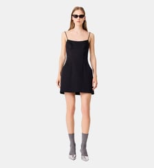 Robe courte en satin dos nu Maje