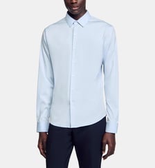 Chemise droite en coton mélangé Sandro