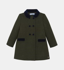 Manteau - Olive laine pied de poule Tartine Et Chocolat