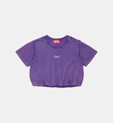 T-shirt courte avec logo brodé Diesel Kids
