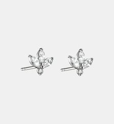 Clous d’oreilles fleur avec zirconia blanc en forme de goutte Thomas Sabo