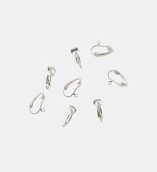 Fermoirs à boucles d'oreilles x8 argentés Balaboosté