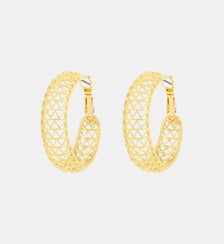 Boucles d'oreilles créoles   doré à l'or fin - Betty Satellite
