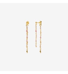 Boucles d'oreilles dorées double tourmaline - roxane Caroline Najman