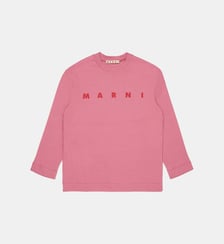 T-shirt en jersey à manches longues avec logo Marni Marni