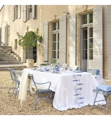 Nappe unie en lin brodé, MIDI Alexandre Turpault