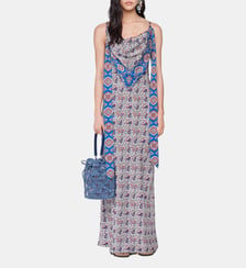 Robe sans manches longue à motif Rabanne