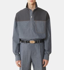 Haut Col Zippé En Chambray Lanvin