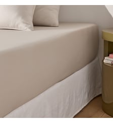Drap-housse en satin de coton, 153 fils, bonnet 30 cm La Redoute Interieurs