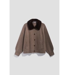 Gilet en cachemire et col en fausse fourrure - ROSALBA Gerard Darel