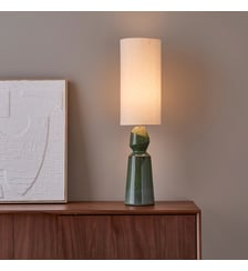 Lampe à poser en céramique et lin AM.PM