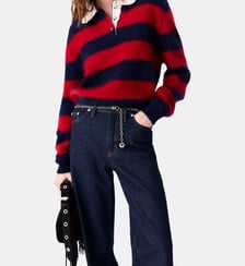 Jean large à ceinture maillons Maje