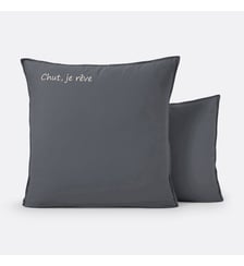 Taie d'oreiller personnalisée coton lavé La Redoute Interieurs