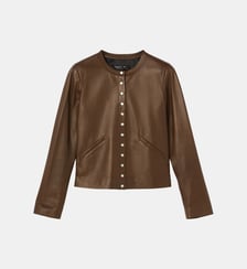 cardigan pression en cuir Agnès b.