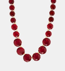 Collier sautoir pierres rondes La Diamantine rouge grenat Les Néréides