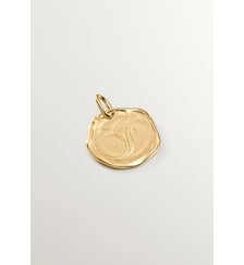 Charm artisanal en argent 925 doré 18K avec initiale J Aristocrazy