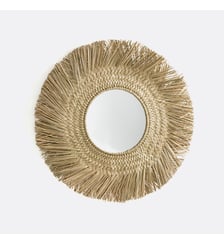 Miroir rond forme soleil en herbier Ø102cm La Redoute Interieurs