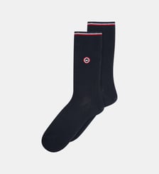 Chaussettes mi-hautes noires en fil d'Écosse Le Slip Francais
