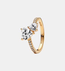 Bague Scintillante Cœur Double Pandora