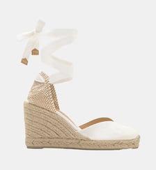 Espadrilles compensées en jute tressée à découpe en V CHIARA Castaner