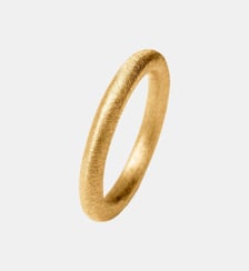 Petite bague en argent texturée 925 plaquée en or 18 carats Aristocrazy