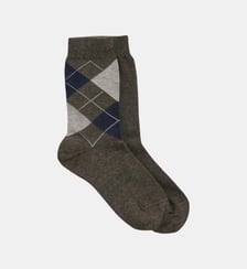 Lot de 2 chaussettes intarsia et unie Cyrillus