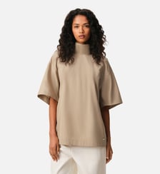 Top T Col Montant Boutonné en Coton AMI Paris