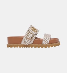 Sandales avec monogramme all-over Liu Jo