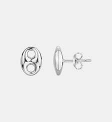 Boucles d'oreilles clous Grain de café Argent en Acier 316L Phebus