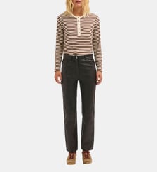Pantalon droit en cuir vieilli - PAMELA Pablo