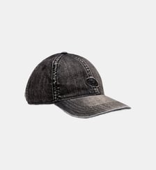 Casquette en denim stretch noir clair Diesel
