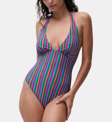 Maillot de bain 1 pièce sans armature plongeant Chantelle Pulp