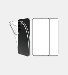Pack Samsung S25 Coque + verre trempé Essentiel B