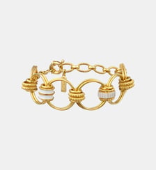 Bracelet souple anneaux ajustable   doré à l'or fin - Alicudi Satellite